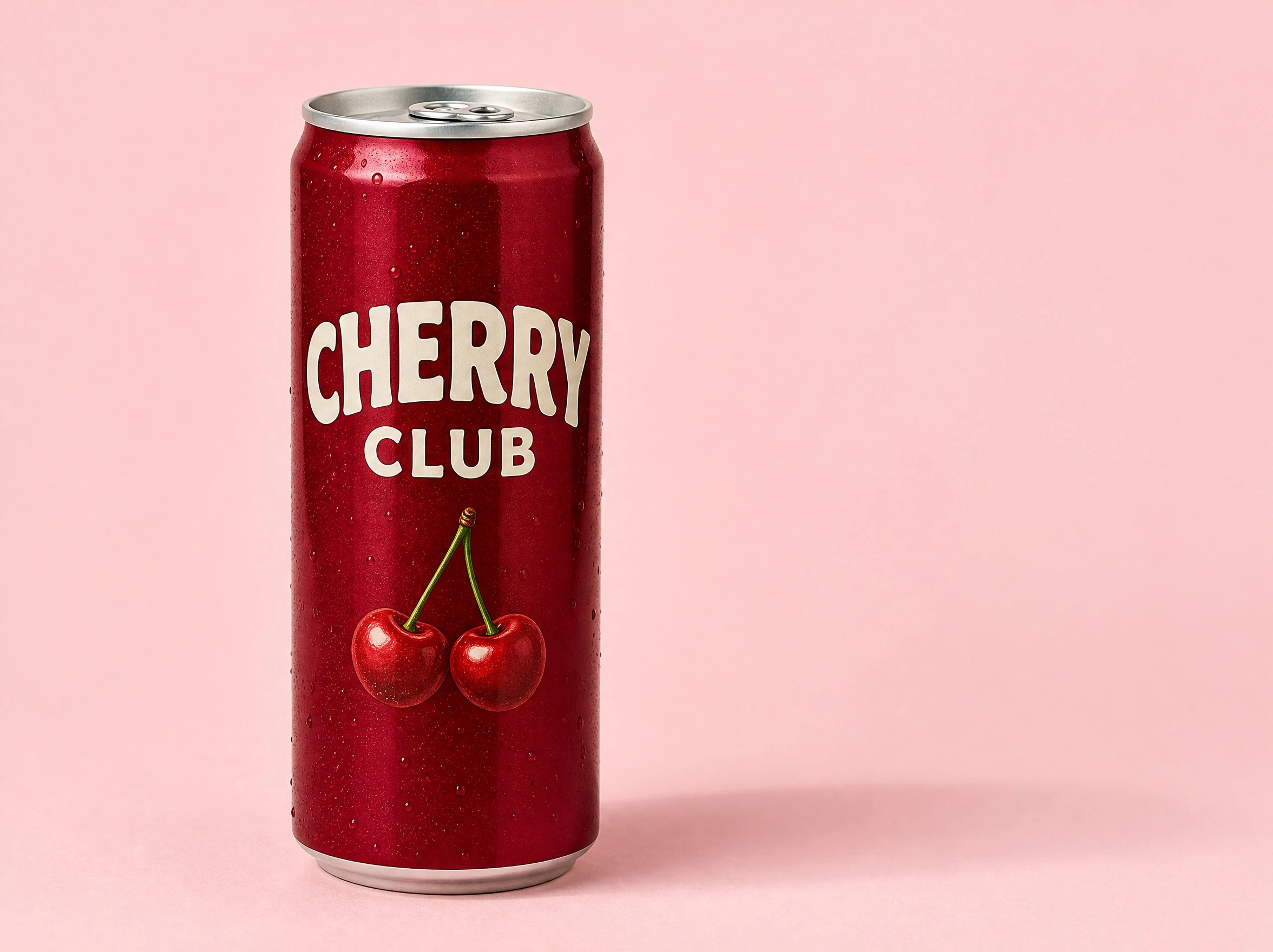 Original studio image of a CHERRY CLUB soda can.