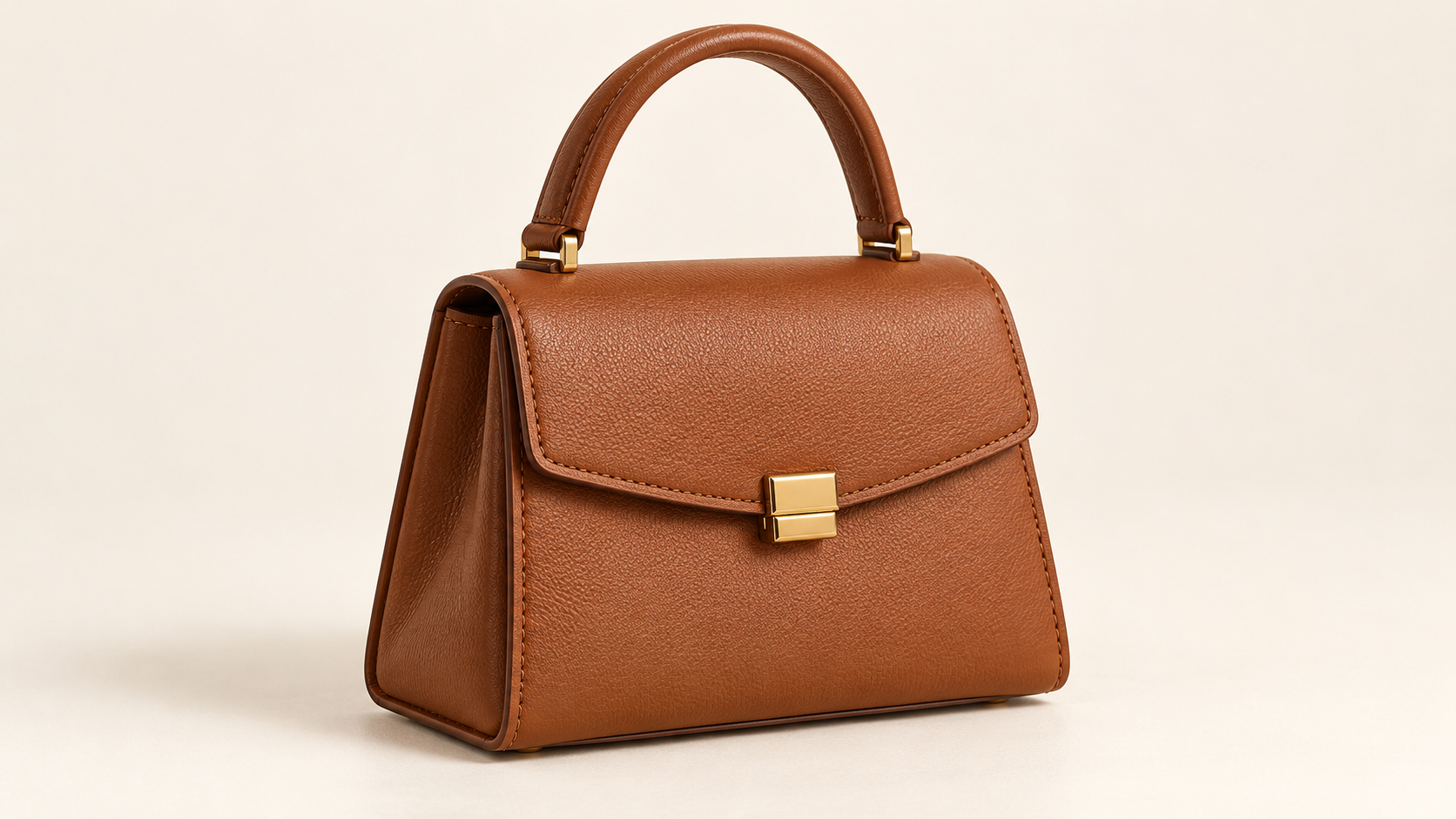 Bolso marrón caramelo.